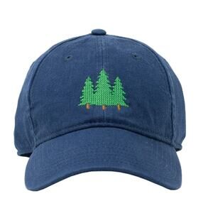 Harding Lane Pine Trees on Navy Hat Adjustable
